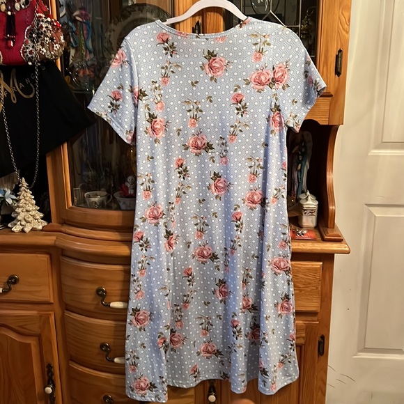 Floral Design Dress with Pockets s - Picture 3 of 3